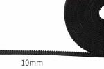 2GT 10mm ремінь зубчатий чорний Premium (1m) (нейлон корд)